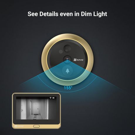 EZVIZ Wi-Fi Camera Pepphole DP2C Gold