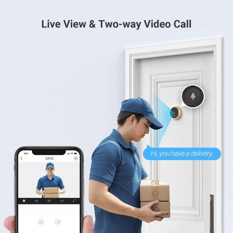 EZVIZ Wi-Fi Camera Pepphole DP2C Gold