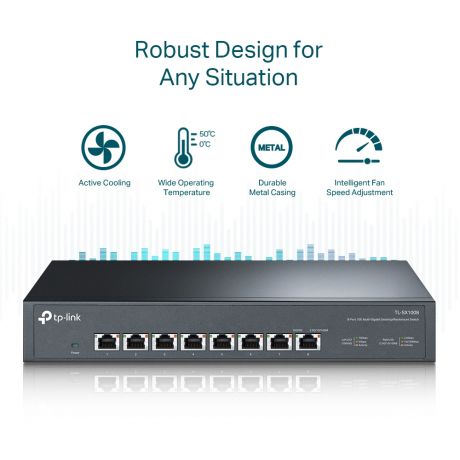 TP-LINK Switch TL-SX1008, 8x10GE Rackmount Metal 13&apos;&apos;