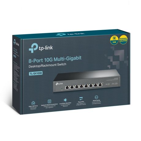 TP-LINK Switch TL-SX1008, 8x10GE Rackmount Metal 13&apos;&apos;