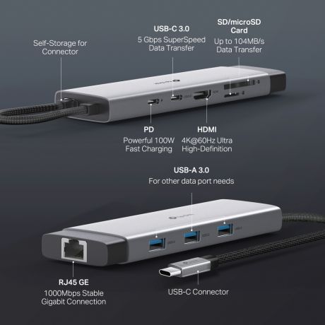 TP-LINK UH9120C USB Type-C 9-Port Hub