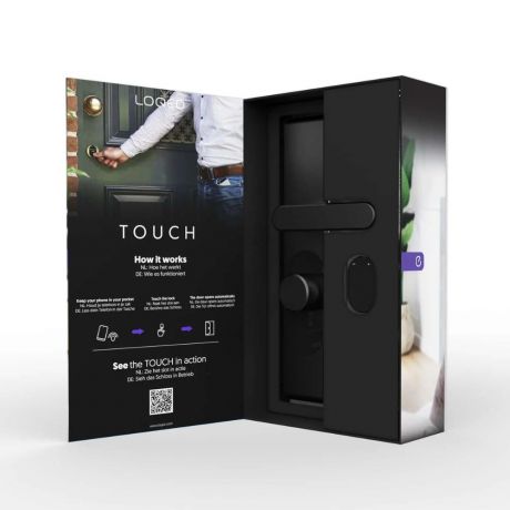 Shelly LOQED Smart Wi-Fi + Bluetooth Touch Lock, Black Edition