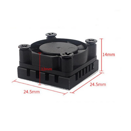 Raspberry Pi Cooling Fan - Heatsink with Adhesive Tape