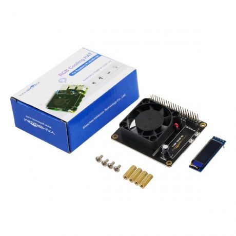 Raspberry Pi LED cooling HAT (With OLED dispay)