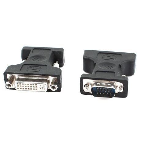 POWERTECH adapter VGA 15P M σε DVI-I 24+5 F, συμβατό και με 24+1HDMI 19pin θηλυκό σε DVI 24+1 αρσενικό