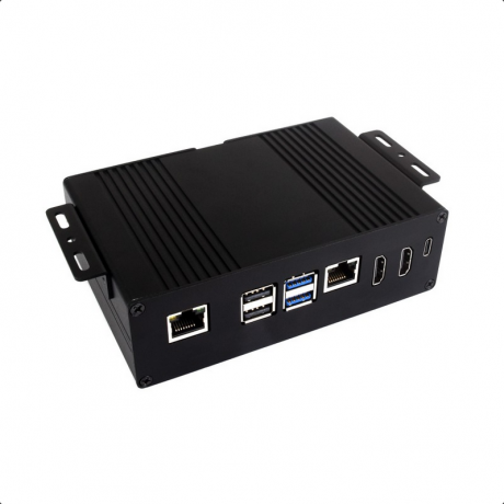Multi-functional All-in-one Mini-Computer Kit Designed for Raspberry Pi 5 (NOT included), Aluminum Alloy Case, PCIe to 4-ch USB3.2 Gen1 ports