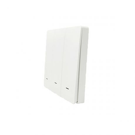 SmartWise wall switch front panel, white, 3-button