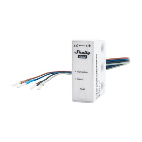 Shelly 3EM-63W Gen3 smart Wi-Fi 3-phase power meter add-on for MCB