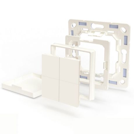 Shelly BLU Wall Switch 4 wireless switch + adapter for Gira / Merten mounting frames