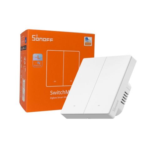 SONOFF SwitchMan M5 Zigbee smart wall switch, 2-gang, standalone version, white (ZBM5-2C-86W)