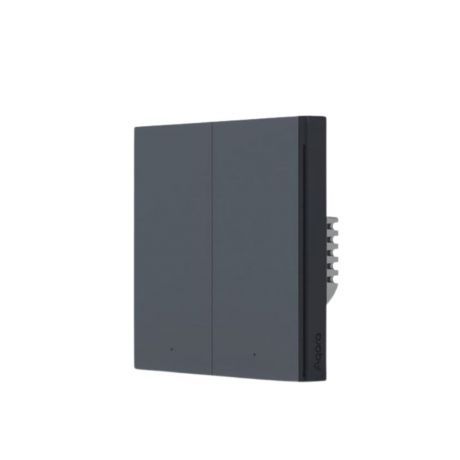 AQARA Smart Wall Switch H1 EU (No Neutral, Double Rocker), grey