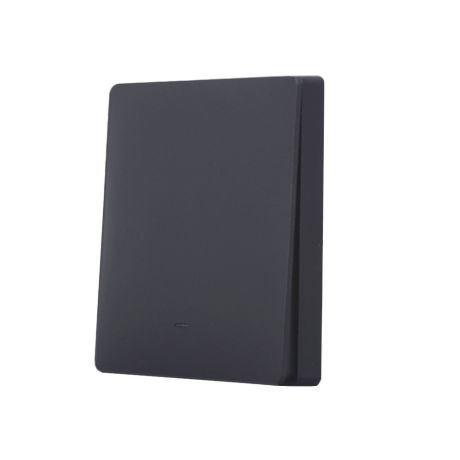 SmartWise wall switch front panel, black, 1-button