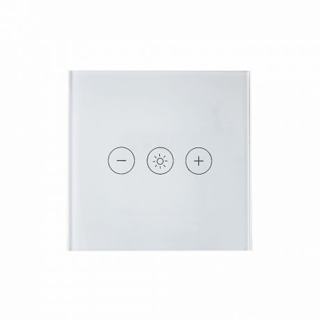 SmartWise Dimmer, eWeLink app compatible, Wi-Fi touch dimmer switch (with white glass front panel)