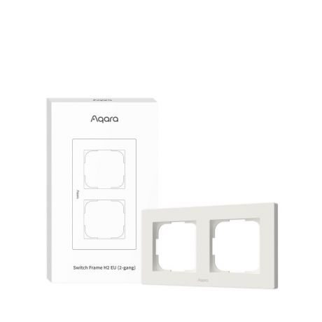 Aqara H2 EU Switch Frame (double / 2-gang), white