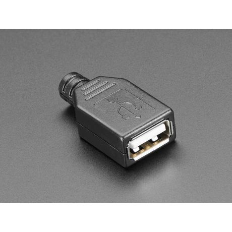 Adafruit USB DIY Connector Shell - Type A Socket
