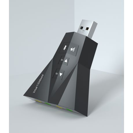 POWERTECH USB κάρτα ήχου 7.1CH, με έξοδο μικρόφωνου και ακουστικού