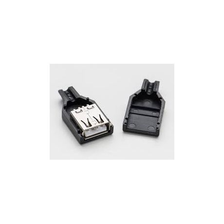 Adafruit USB DIY Connector Shell - Type A Socket