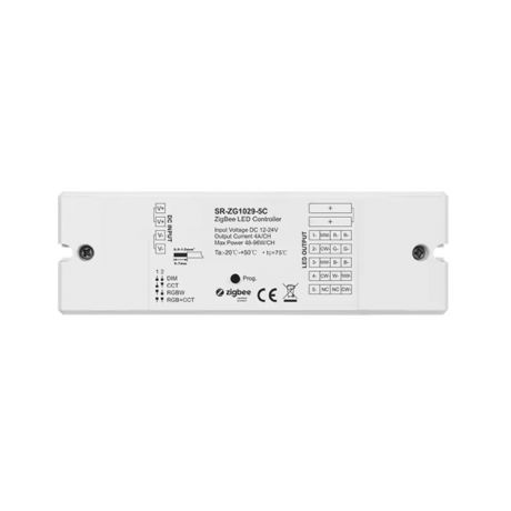 Sunricher 4-in-1 Zigbee RGBW / RGB CCT LED controller 4A/CH, DC12/24V  (SR-ZG1029-5C)