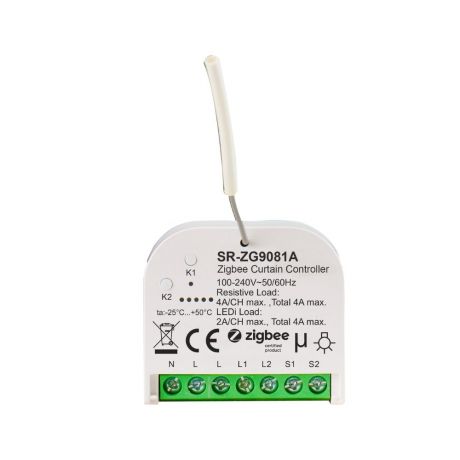Sunricher Zigbee retrofit curtain / shutter controller, 2 x 4A (SR-ZG9081A)