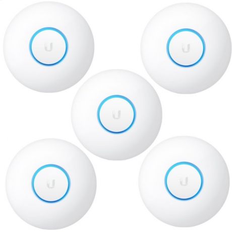 Ubiquiti UniFi UAP-nanoHD-5 (5-Pack), 2.8dBi, 23dBm, 300Mbps, 2x2 @ 2.4GHz & 3dBi, 26dBm, 1733Mbps, 4x4 @ 5GHz, 1xGigabit