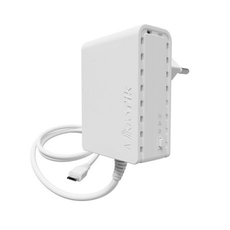 MikroTik PL7400, PWR-Line, Power adapter with PWR-LINE functionality for microUSB powered MikroTik router