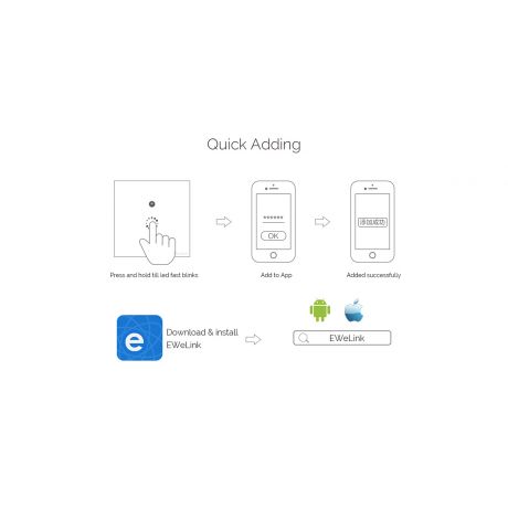 Sonoff T1 EU AC90V-250V 600W Smart Wifi Wall Touch