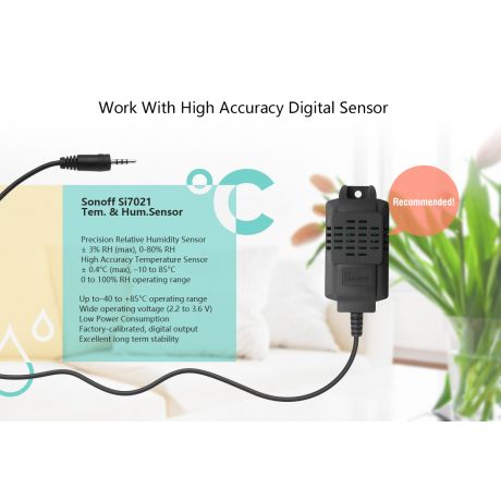 Sonoff TH16 16A Temperature & Humidity Monitoring WiFi Smart Switch Module