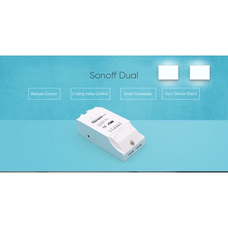 Sonoff Dual - WiFi Wireless Smart Home Switch Module ABS Shell Socket SF